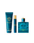 Versace Eros Eau de Toilette Gift Set 3.4 fl oz (100 ml) With Mini and 5.0 oz Shower Gel For Men By Versace