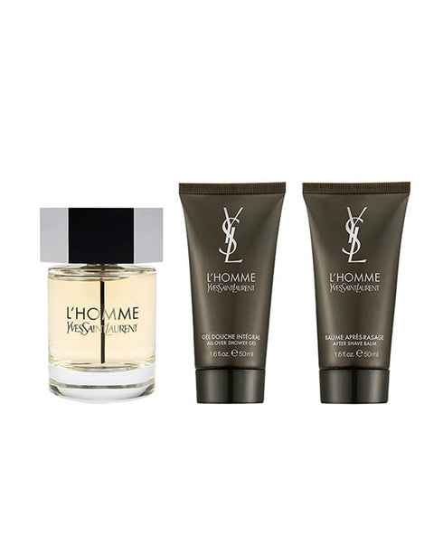 L Homme Eau de Toilette 3-Piece Gift Set 3.4 fl oz (100 ml) With Shower Gel and After Shave Balm For Men By Yves Saint Laurent