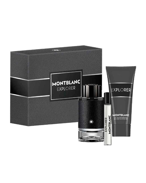 Explorer Eau de Parfum 3-Piece Gift Set 3.3 fl oz (100 ml) With Mini and Shower Gel For Men By Montblanc