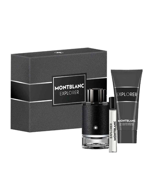 Explorer Eau de Parfum 3-Piece Gift Set 3.3 fl oz (100 ml) With Mini and Shower Gel For Men By Montblanc