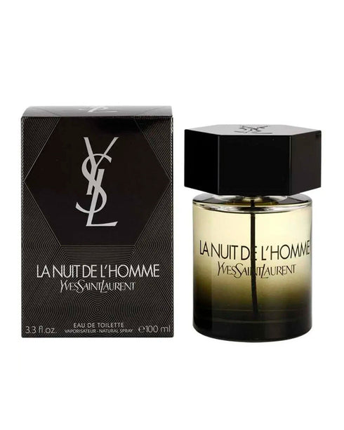 La Nuit De L Homme Eau de Toilette Spray 3.4 fl oz (100 ml) For Men By Yves Saint Laurent + Deodorant 2.6