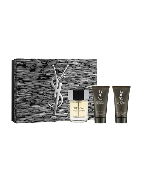 L Homme Eau de Toilette 3-Piece Gift Set 3.4 fl oz (100 ml) With Shower Gel and After Shave Balm For Men By Yves Saint Laurent