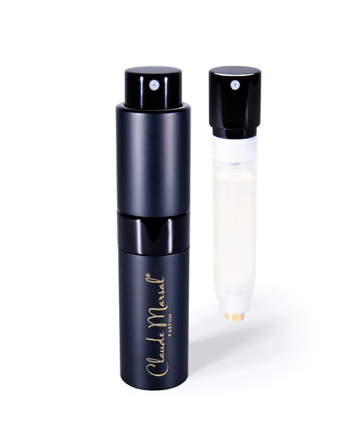 Black & Gold Travel Atomizer by Claude Marsal