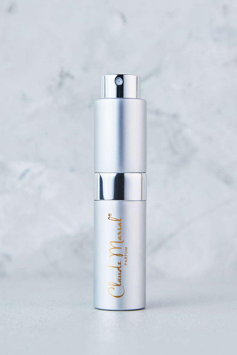 Black & Gold Travel Atomizer by Claude Marsal CLAUDE MARSAL