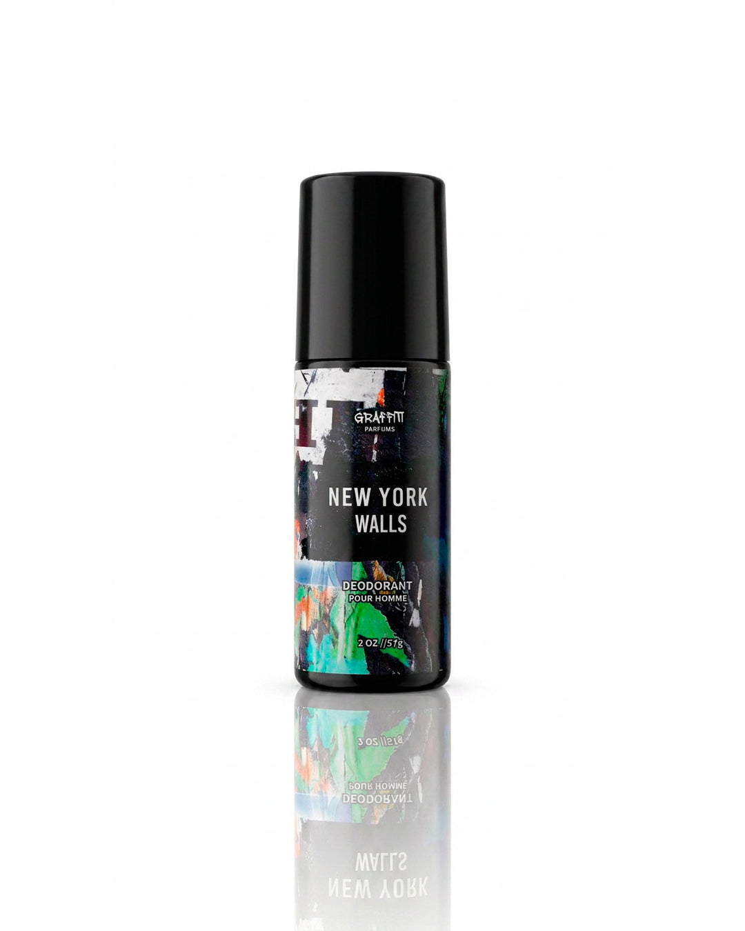Graffiti New York Walls deodorant spray on a white background
