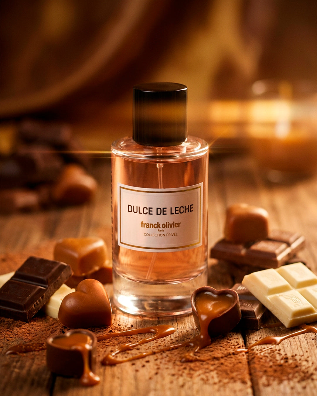 Franck Olivier 7283 Dulce de Leche Eau de Parfum unisex bottle in a styled display