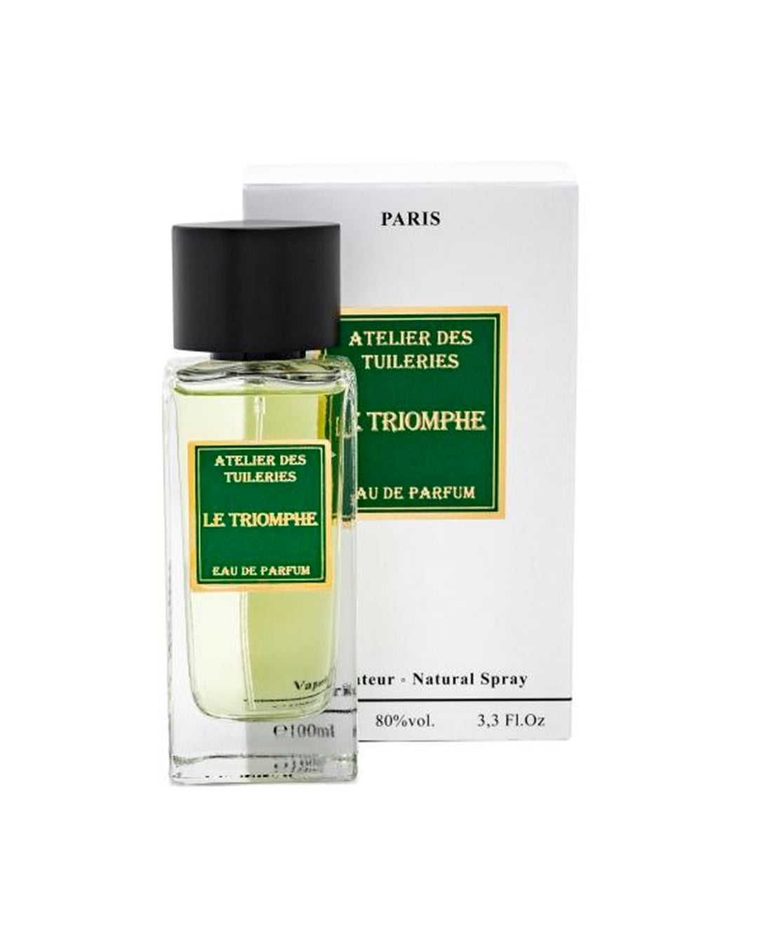 Atelier des Tuileries Le Triomphe Eau de Parfum for men bottle and retail box