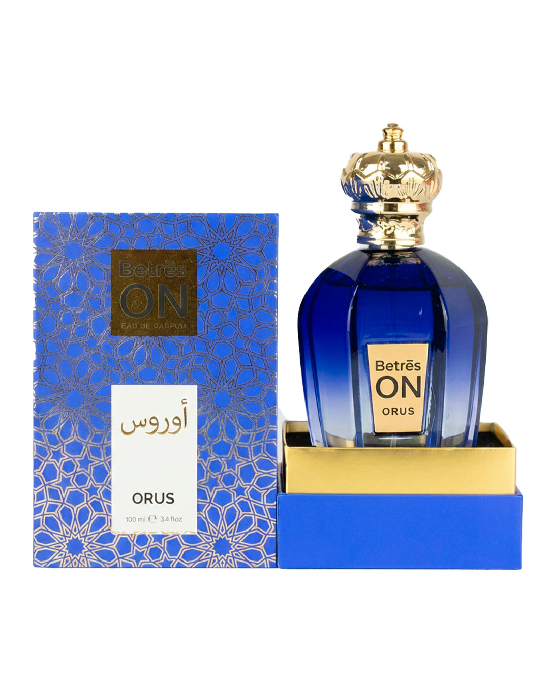 Betres On Orus Eau de Parfum unisex bottle beside retail packaging