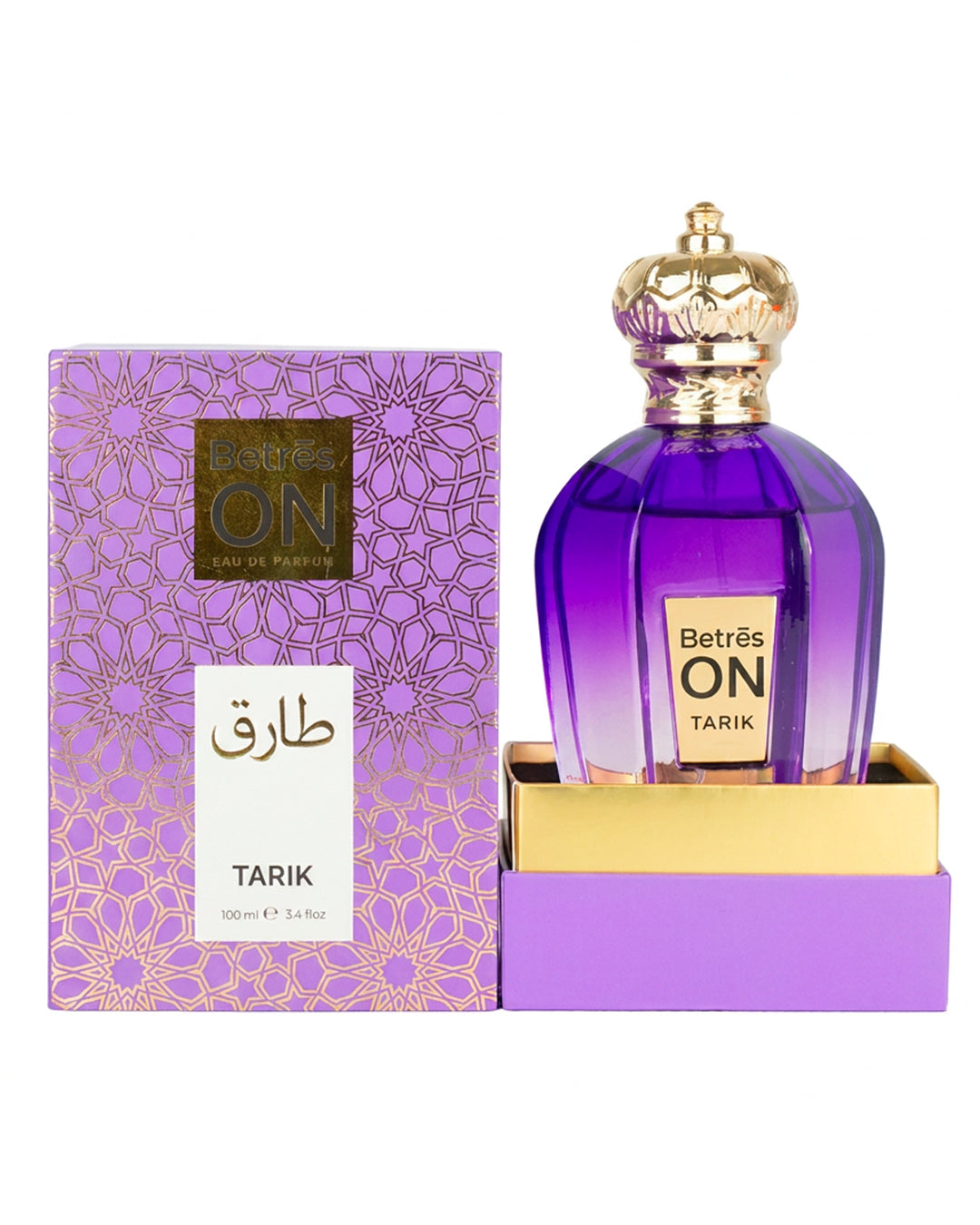 Betres On Tarik Eau de Parfum for women bottle beside retail packaging
