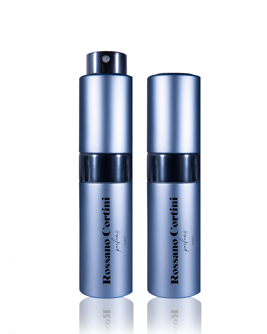 Metallic Silver Travel Atomizer by Rossano Cortini - perfumes4u.com