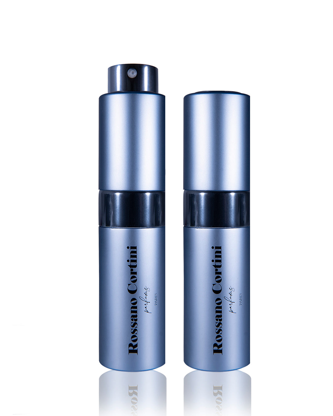 Metallic Silver Travel Atomizer by Rossano Cortini - perfumes4u.com