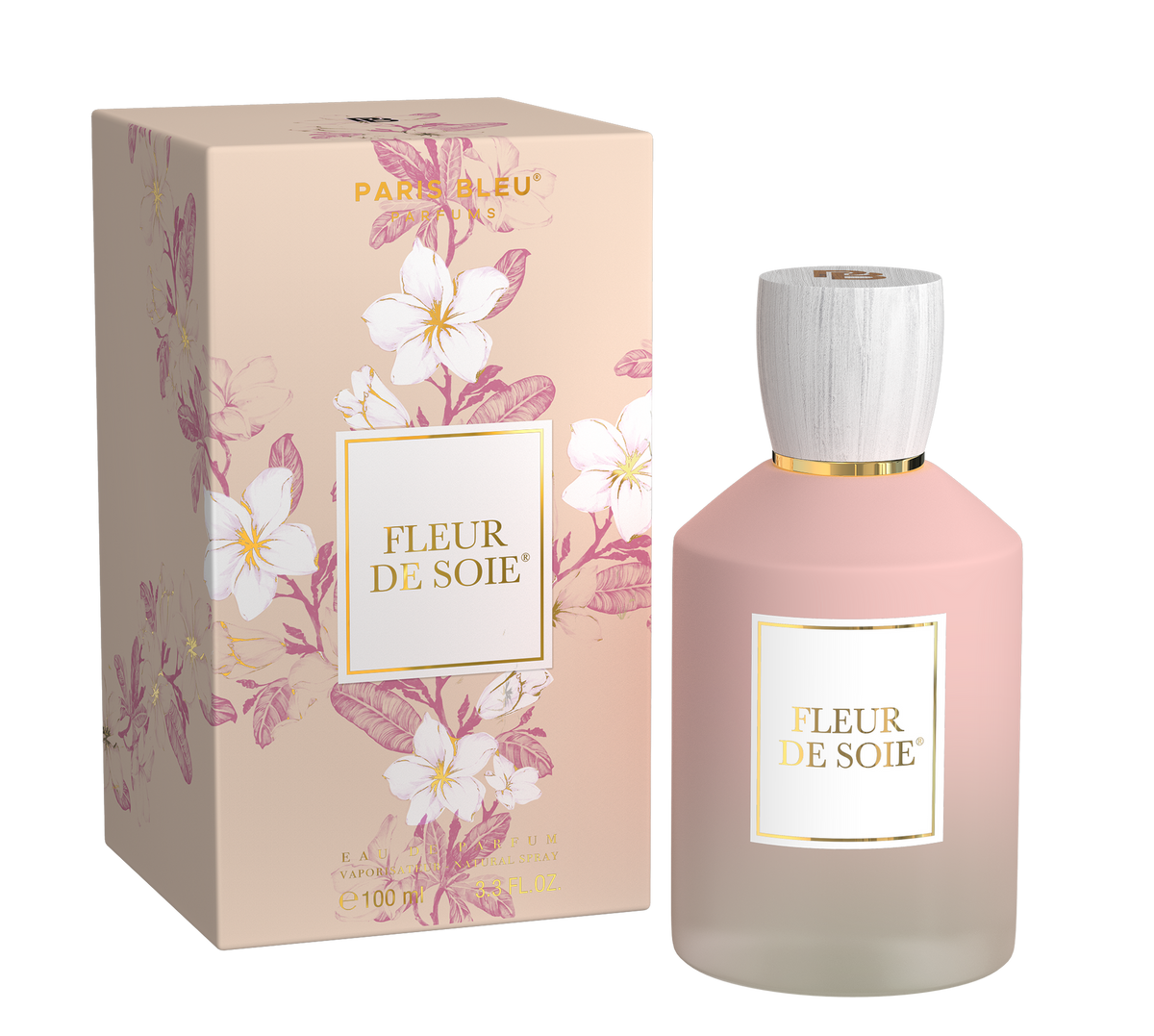 Paris Bleu Fleur de Soie Eau de Parfum 100 ml bottle and box