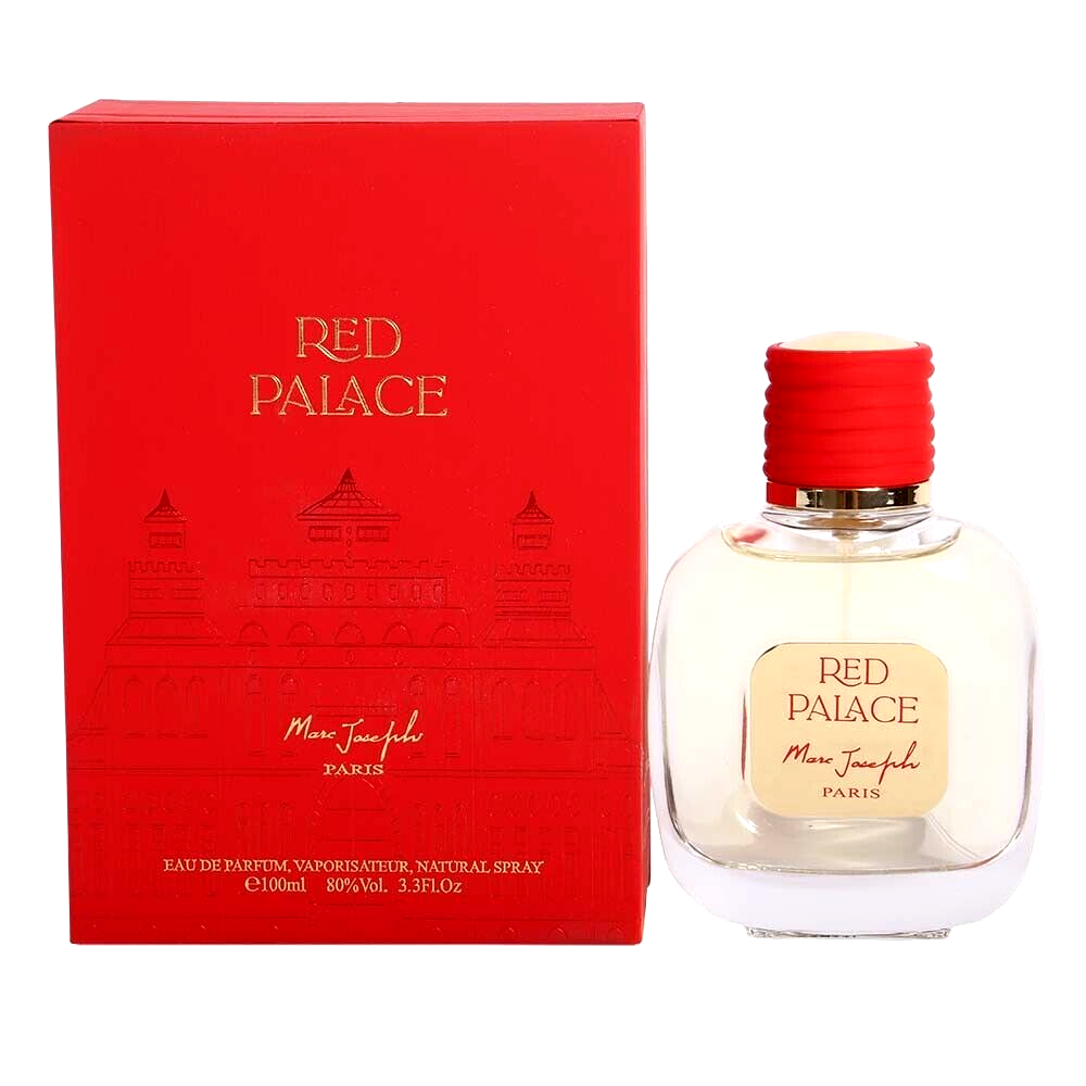 Marc Joseph Red Palace Eau de Parfum 100 ml bottle and box on a white background
