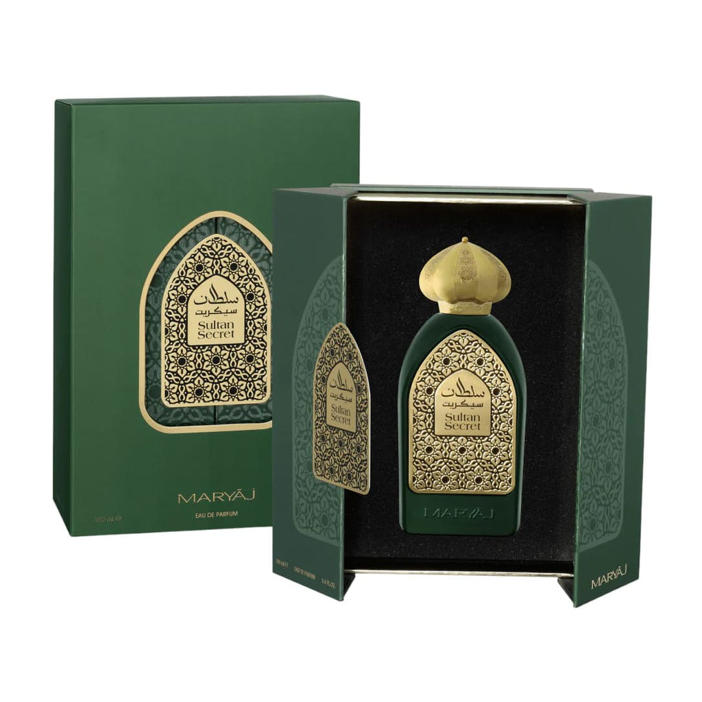 Maryaj Sultan Secret Eau de Parfum 100 ml bottle and box on a white background